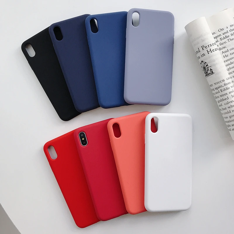 For iPhone 11 Case Liquid Silicon Mobile Back Cover Phone Case for iPhone Shockproof