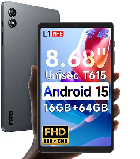 BNCF Bpad Mini SE 8.7 Inch Tablet PC - Android 15, Octa-Core, 4GB