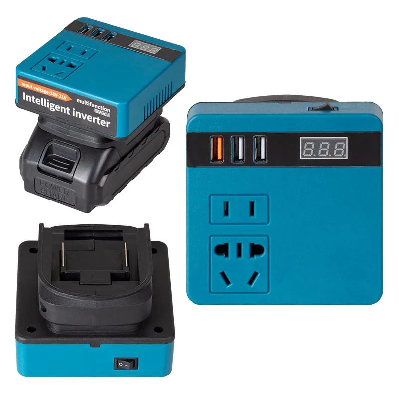 18V Lithium Battery Mini Inverter - Portable DC-AV Converter for