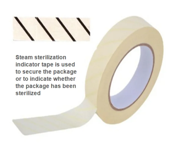 High Temperature Medical Steam Sterilization Instruction Tape Sterilize Chemical Indicator Tape Autoclave Indicator Tape factory