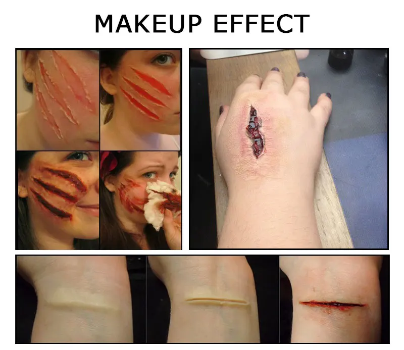 Fake Scar Wound Skin Wax Cosplay Zombie Vampire Eyebrow Cover Buy