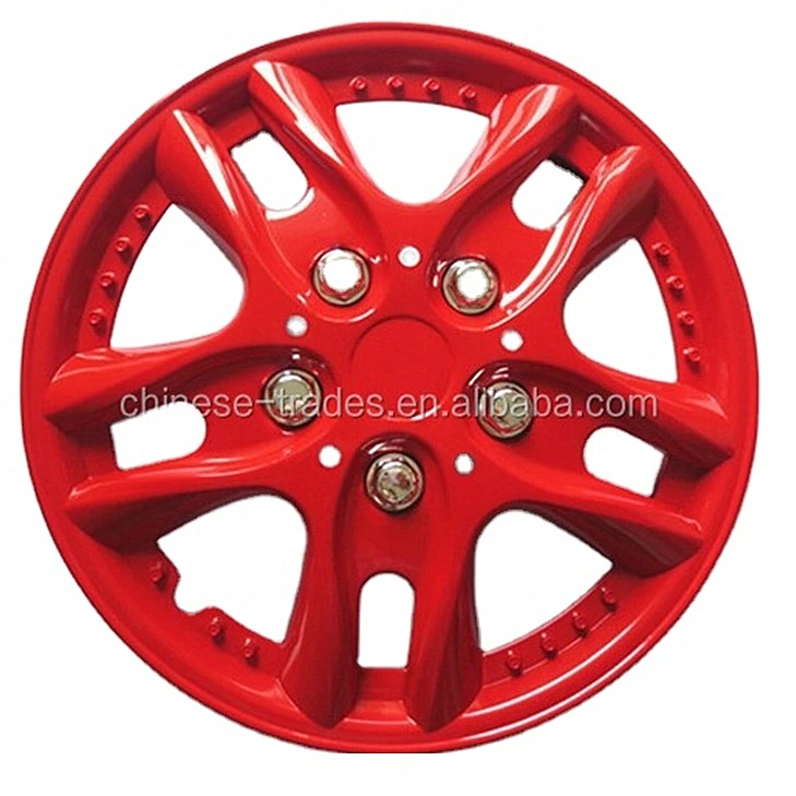 Factory Wholesale 15 Inch Red Car Wheel Covers Red Car Hub Caps Car