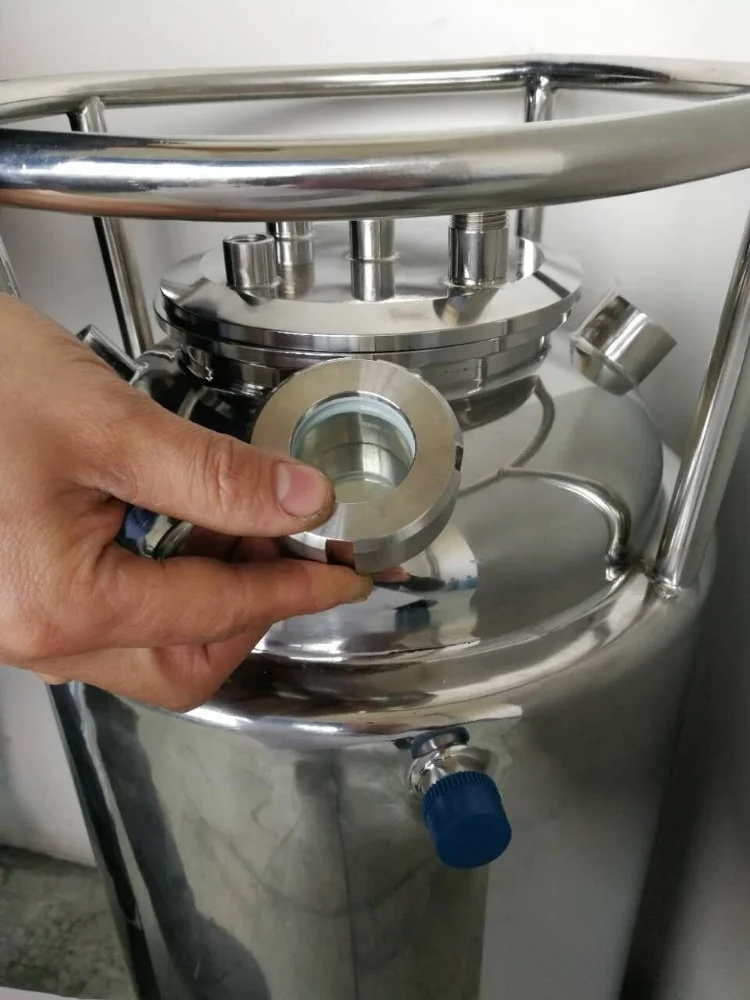 Stainless Steel 100lb Double Jacketed Solvent Tank For Closed Loop ...