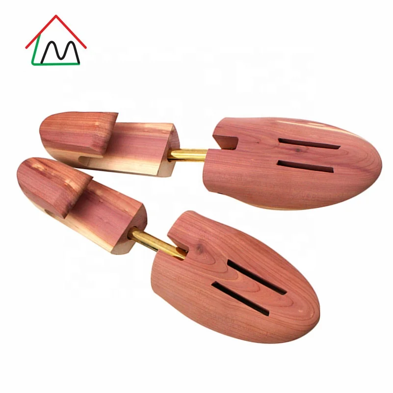 Lm020 Adjustable Leather Natural Aromatic Shoe Tree Cedar Wood For Men