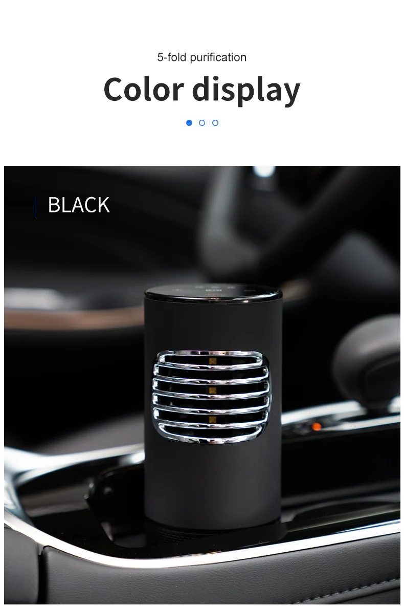 New product Portable Hepa Filter Car Air Purifier Negative Ions PM2.5 Remover UV light Air Purifier