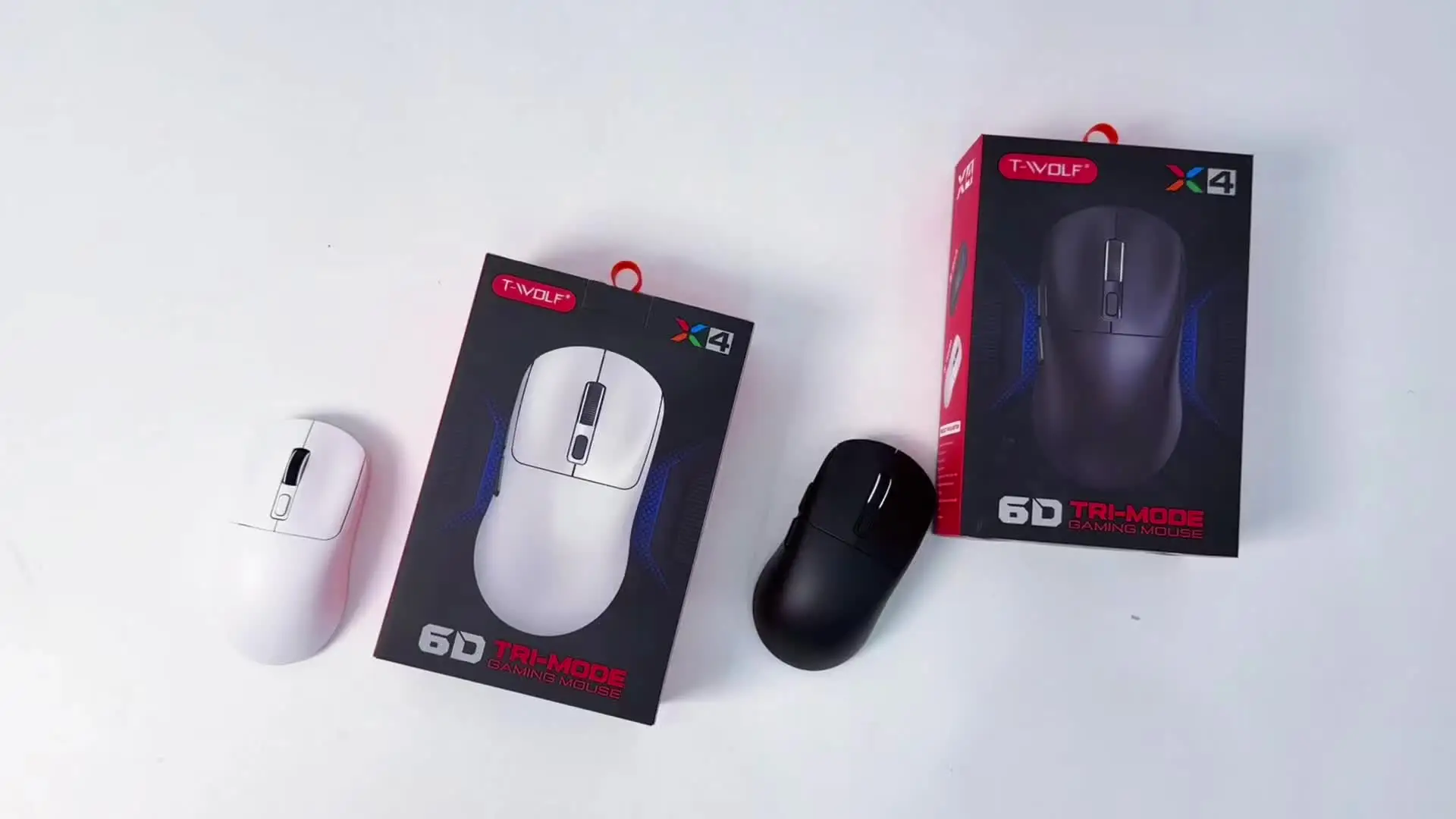 T-WOLF X4 Three-mode Gaming Mouse Lightweight 6D E-sport Gaming
