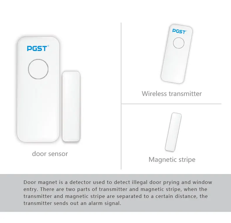 High Quality Mini Anti Theft Remote Automatic Wireless Door Window Magnetic Sensor Detector Compatible with Tuya