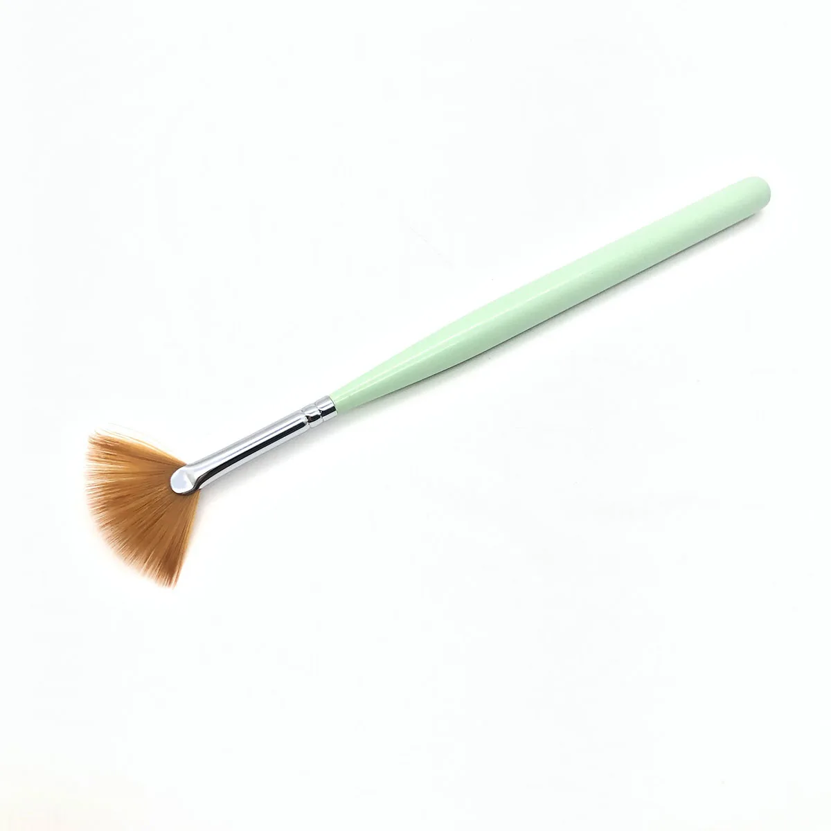 Private Label Mint Green Wooden Handle Brush Set For Nail Art Painting