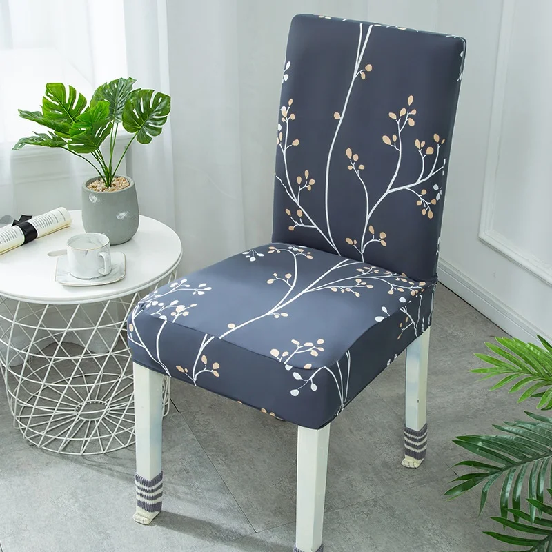 
Simple hotel restaurant printed stretch chair cover for home 