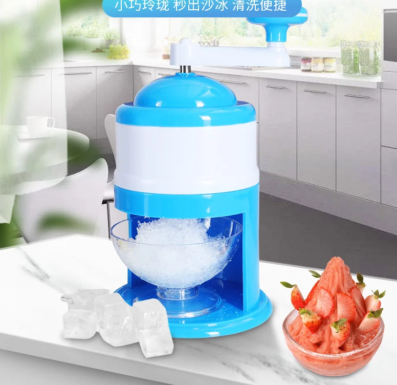 Hand Ice Shaver And Snow Cone Machine Premium Portable With Free Ice