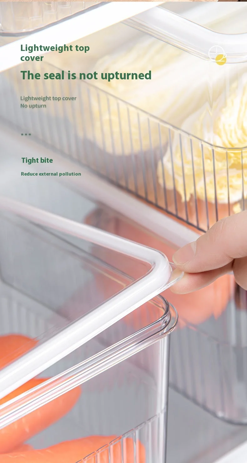 Large Capacity Refrigerator Fresh-Keeping Storage Box Fruit Vegetable & Frozen Food Storage Egg Dumpling Sealed Box
