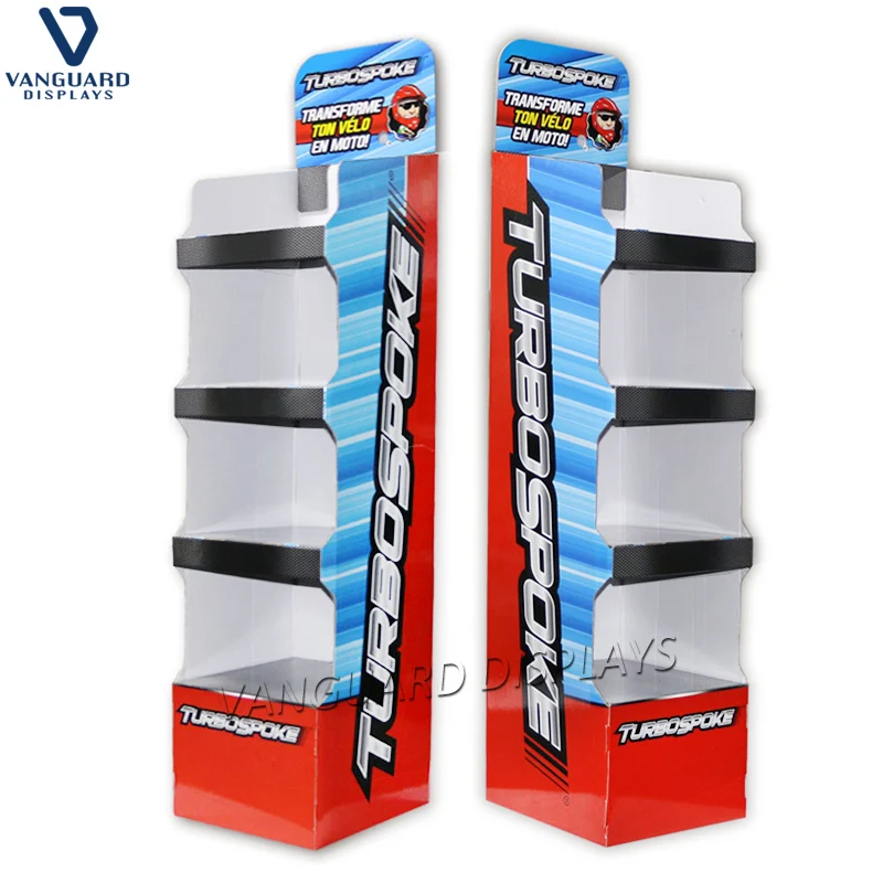 Free Custom Design Retail Corrugated Paper Floor Display Stand Rack For ...