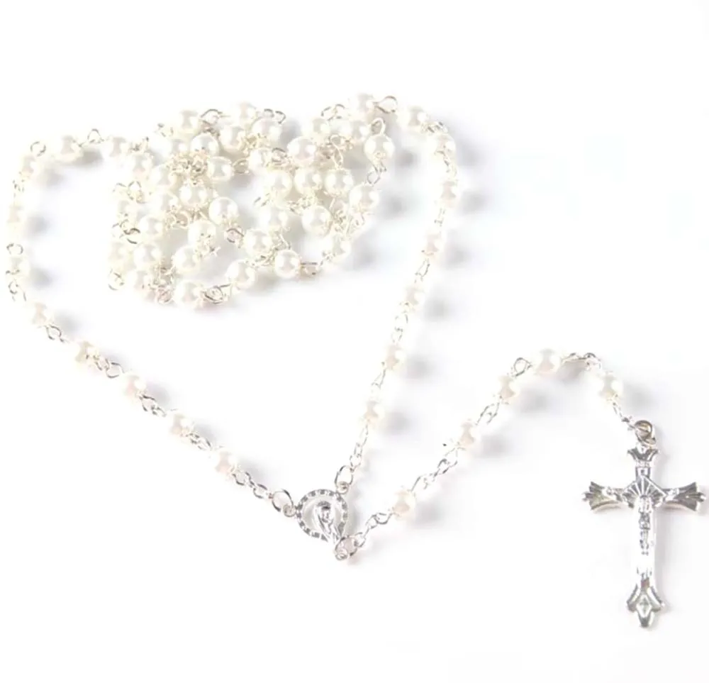 Fashion Cross Wholesale Rosary Beads Jewelry Pearl Rosary Necklace   Fashion Cross Wholesale Rosary Beads Jewelry Pearl 