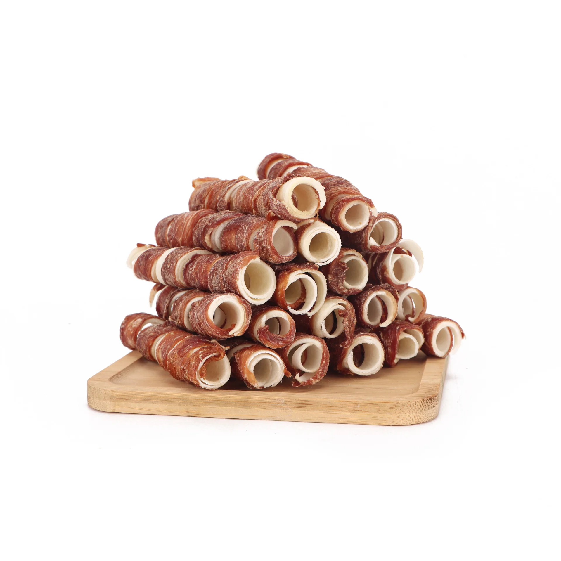 Duck Meat Wrapped Cowhide Pet Snacks Molars Spring Roll Handmade Adding Factory Straight Hair details