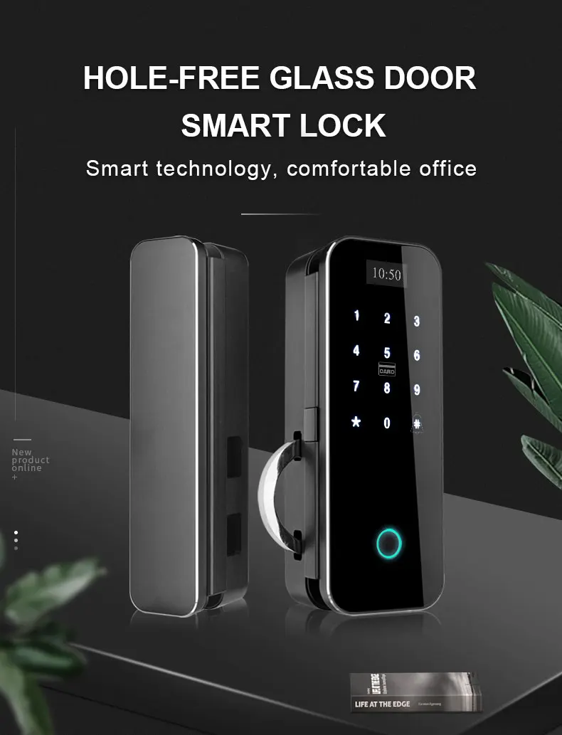 Double side door control high quality sliding glass door lock for office home