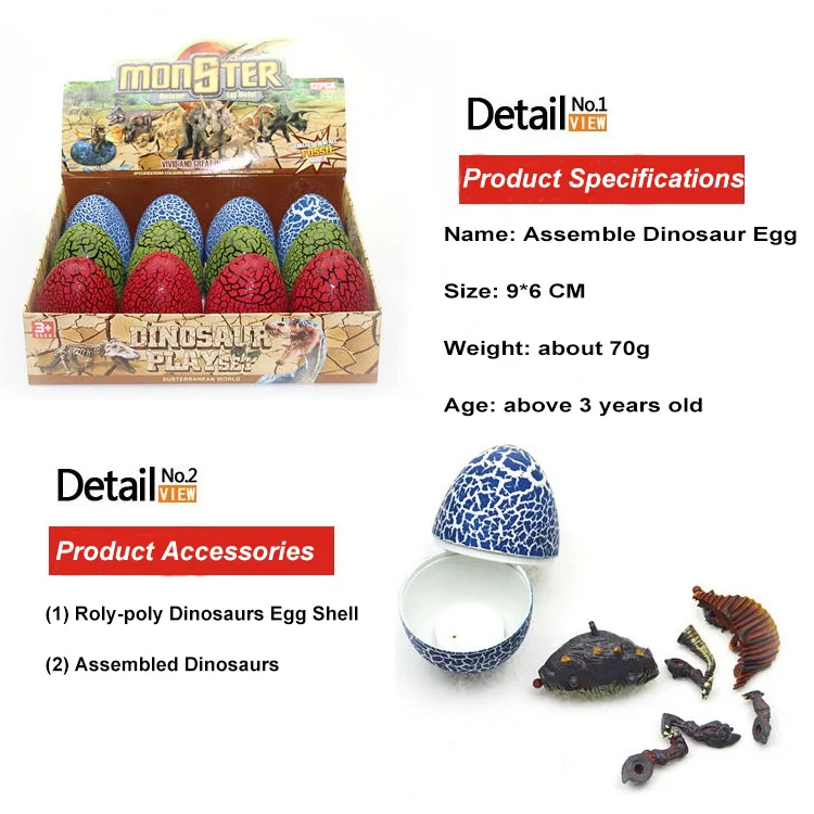 Crack Roly-poly Easter Egg Dinosaur Surprise Egg With Self Assemble ...