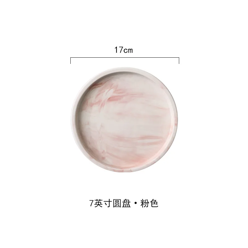 European Style Nordic Home Decor Luxury Ceramic Marble Jewelry Organizer Tray