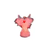 led light christmas glass angel with optic fiber wings