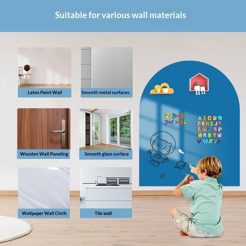 Arch magnetic chalkboard wall sticker technical cross section