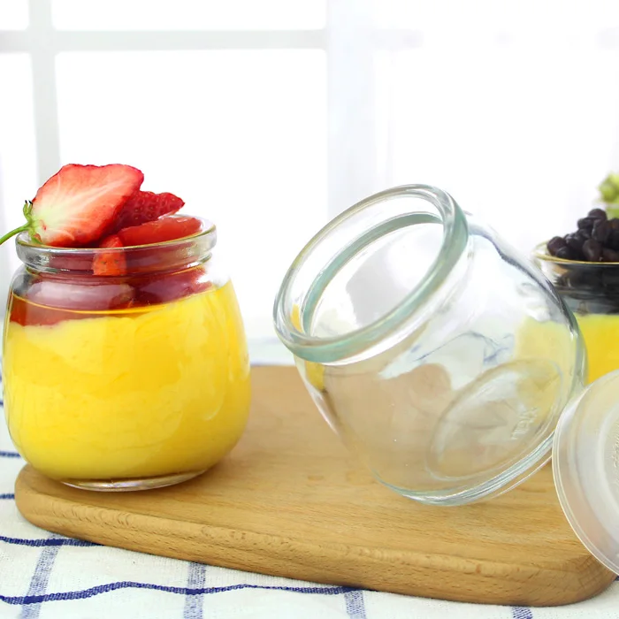 Wholesale Round Shaped Glass Mousse Pudding Jar 100ml 200ml 300ml With