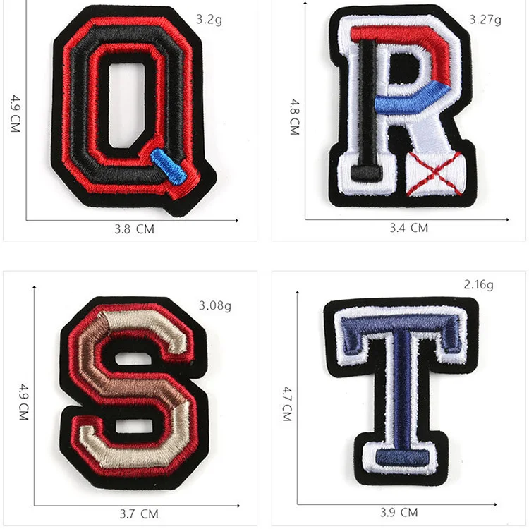 Sew On Letter Design Custom Embroidery Puff 3d Patch Applique For ...