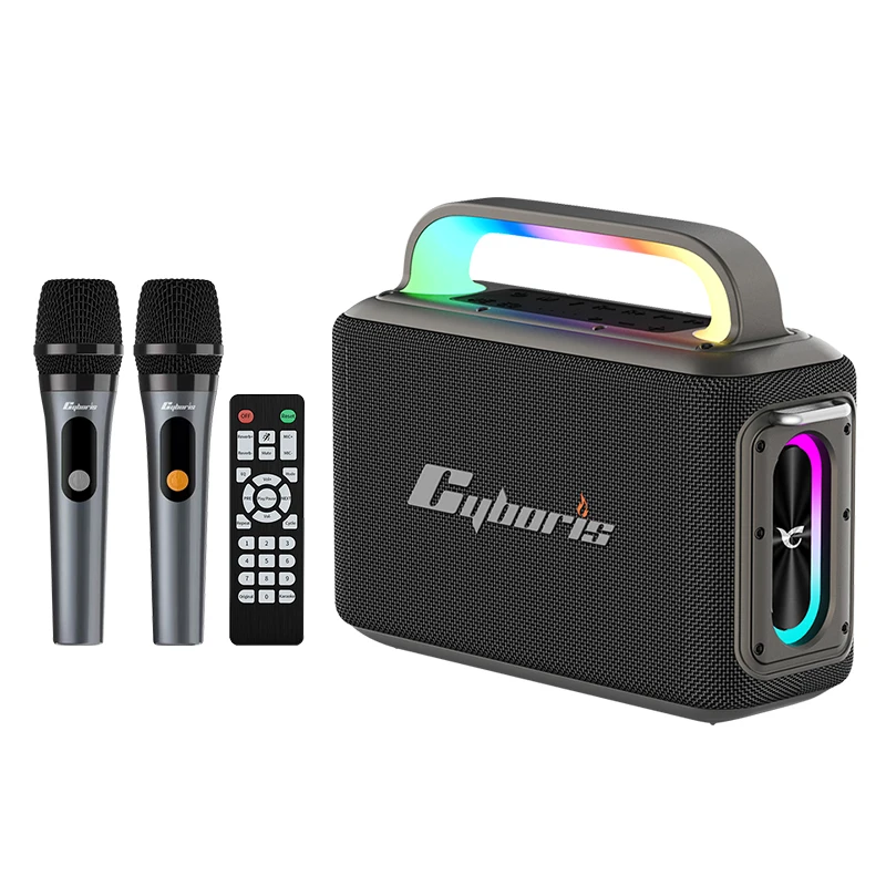 Side-by-side comparison of rugged outdoor speaker with RGB lighting and TWS pairing indicator