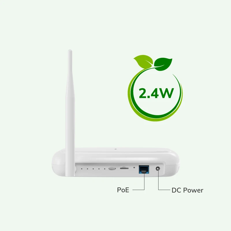 LoRaWAN gateway mounted on utility pole with solar panel