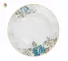 High Quality New Bone China 8.5" Soup Plate with Beautiful Flower Design