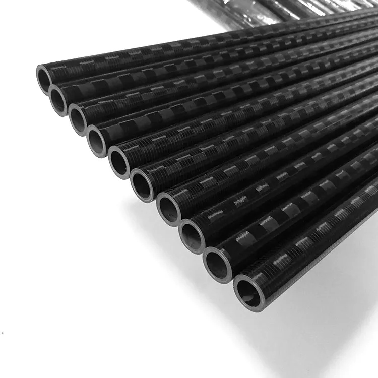 New Design Round 100 Carbon Fiber Tube Pipe With Spread Tow Surface 