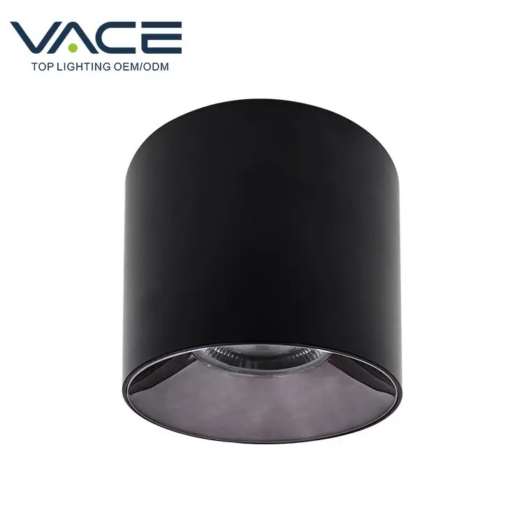 Vace 9W round aluminum led downlight modern design fixture COB surface mounted lighting dimmable for hotel lobby and Corridor