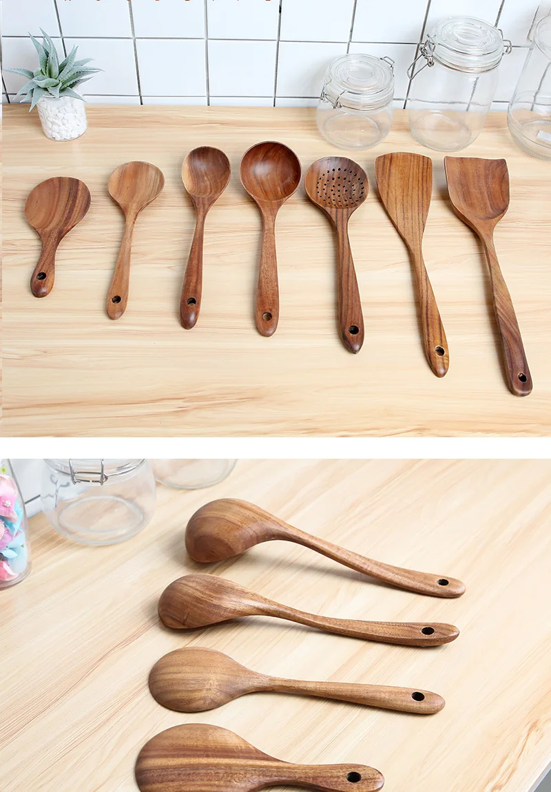 Teak Kitchen Tensils Sets No Stick Spades Kitchen Accessories Sets