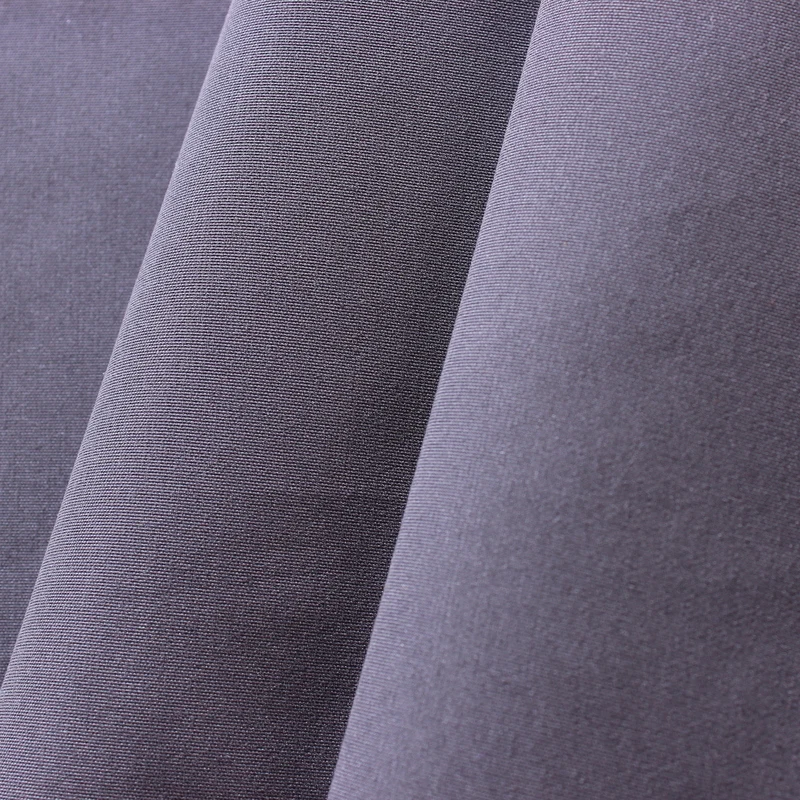factory price 100% polyester customized grey plain peach skin fabric for work suits