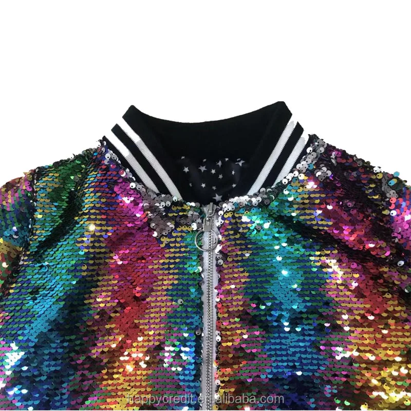 Children Flip Out 2 Colors Sequin Coat 212 Years Girls Bling Bling