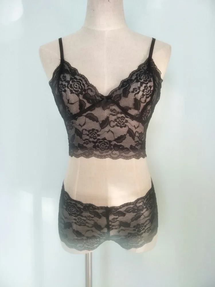 In Stock 5xl Womens Lace Sexy Lingerie Sets Bra And Brief In Plus Size 9768