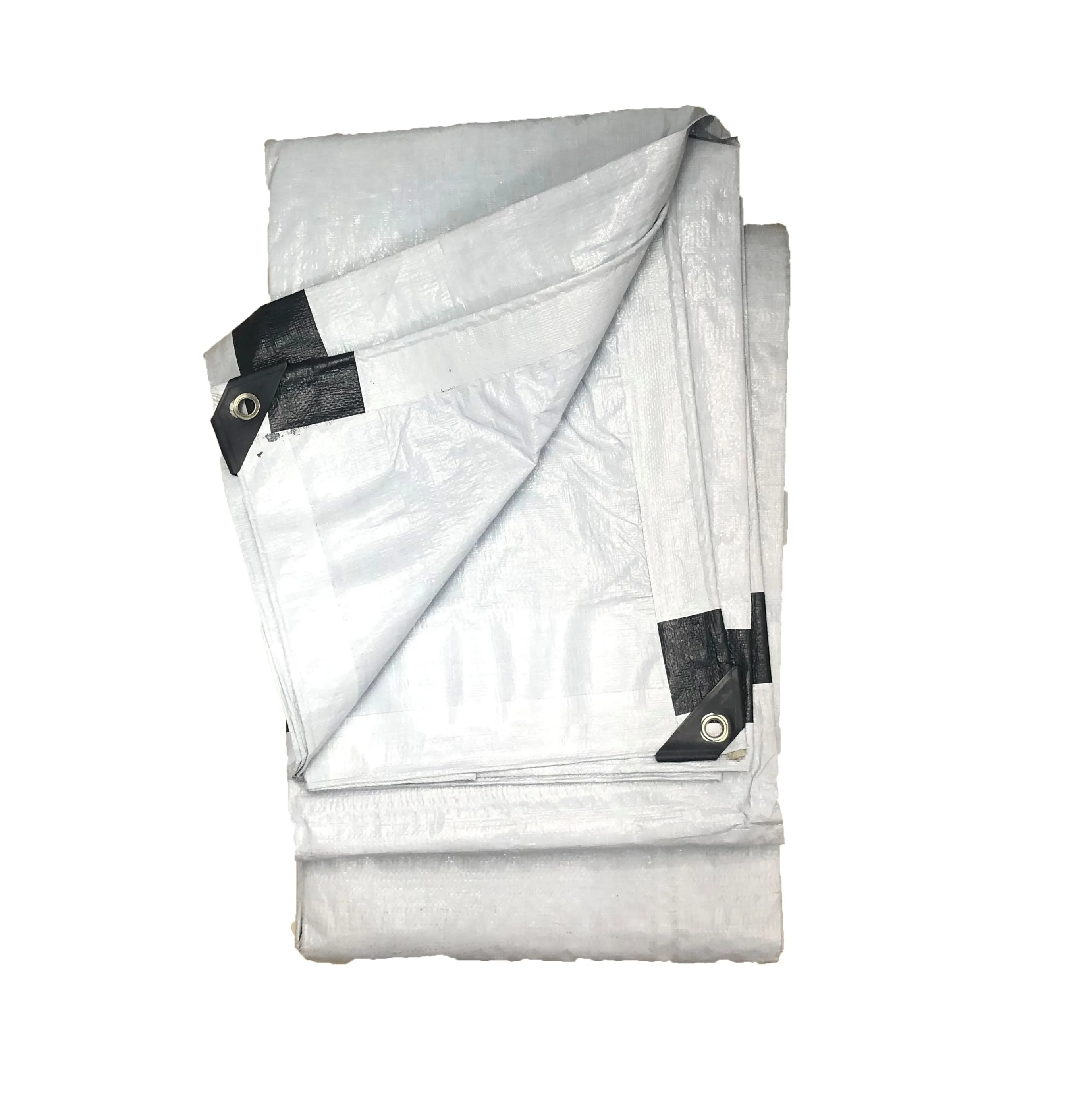 Customized Waterproof Pe Tarpaulin Sheets With Black Edge Protection