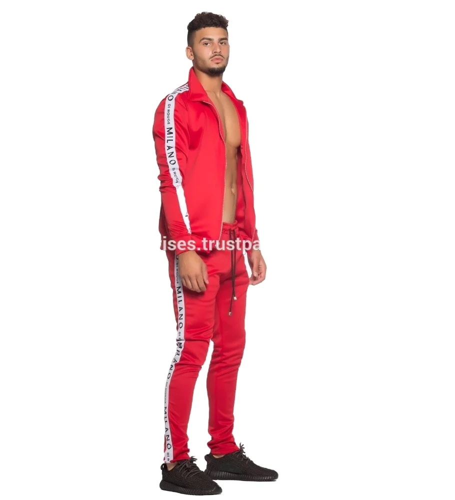 black tracksuit white stripe