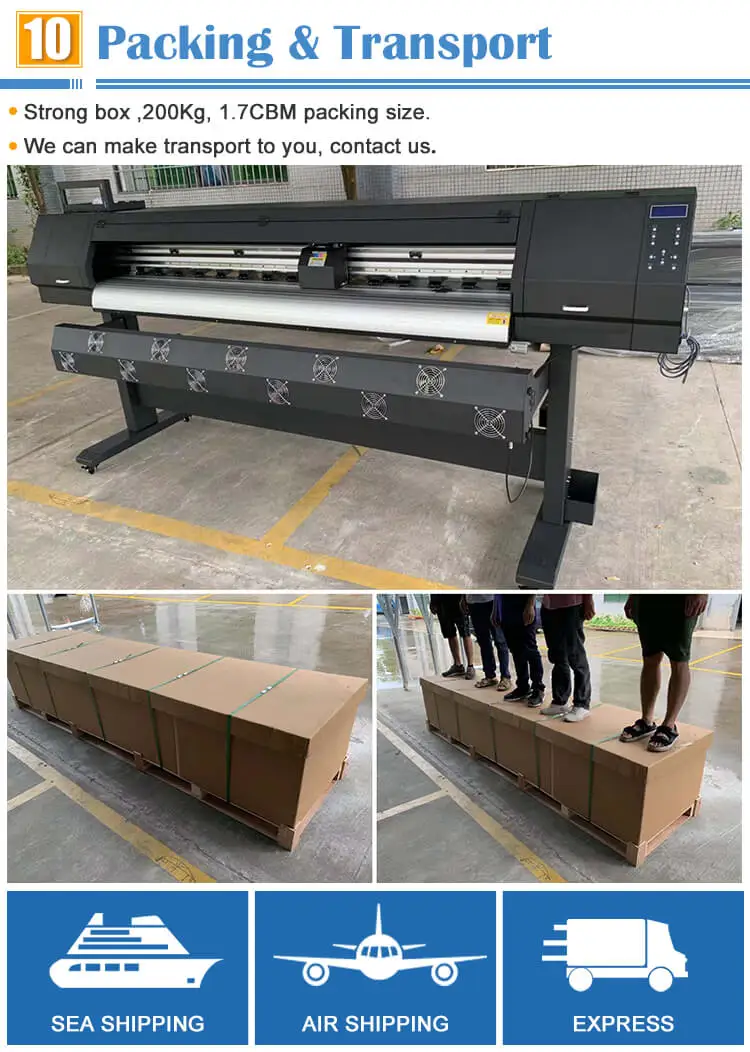 Eco Solvent Printer Manufacturer 1440dpi 1.8m Vinyl eco solvent printer dx6