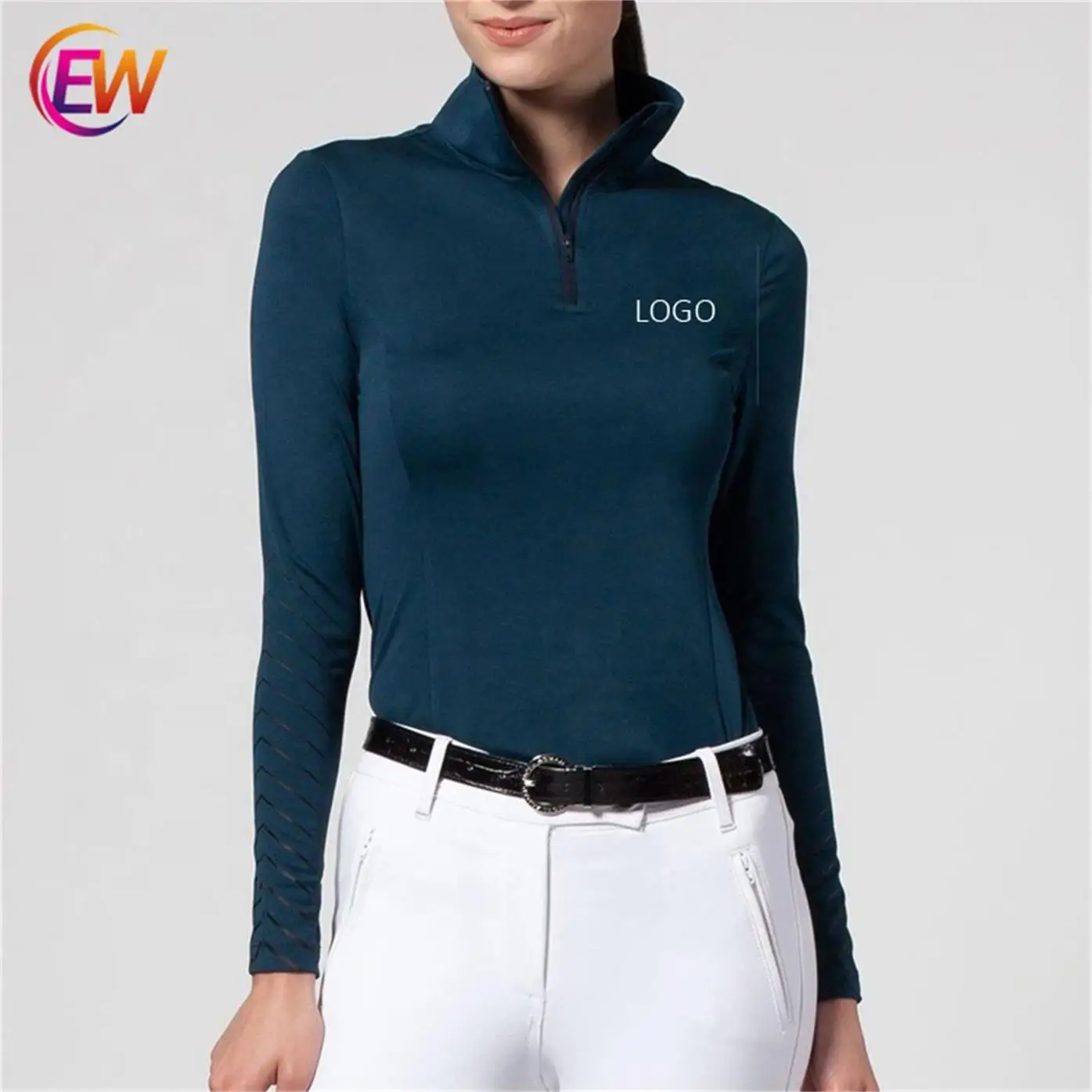 Sports Clothing Horse Riding T Shirts Women Short Sleeve Show Shirt