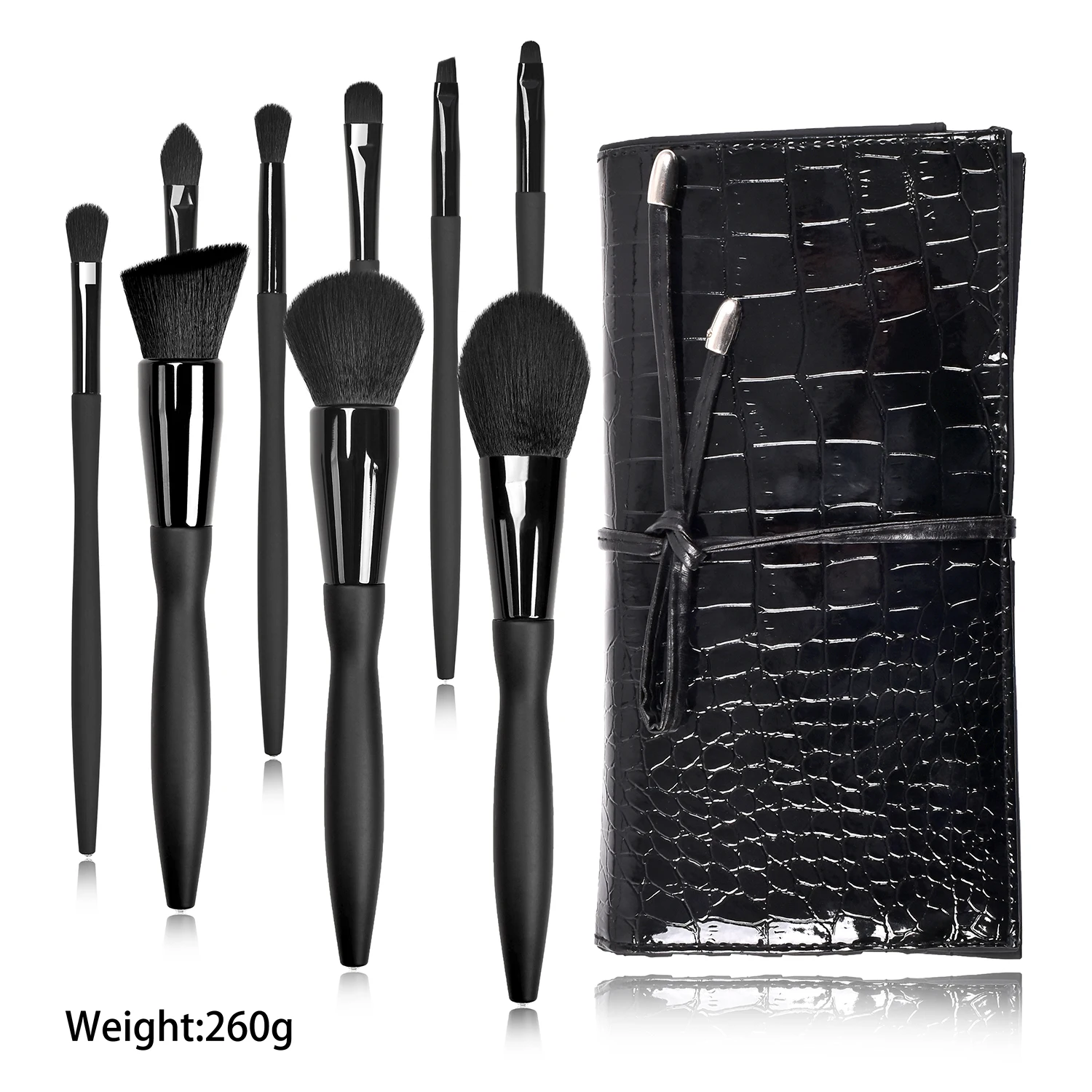 

makeup brush et professional with a diamond Glitter Handle 10pcs crystal diamond foundation brush holder,30 Sets, Black