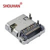 Type C USB female usb connector with 24 pin USB C connector double-row front plug back SMD type
