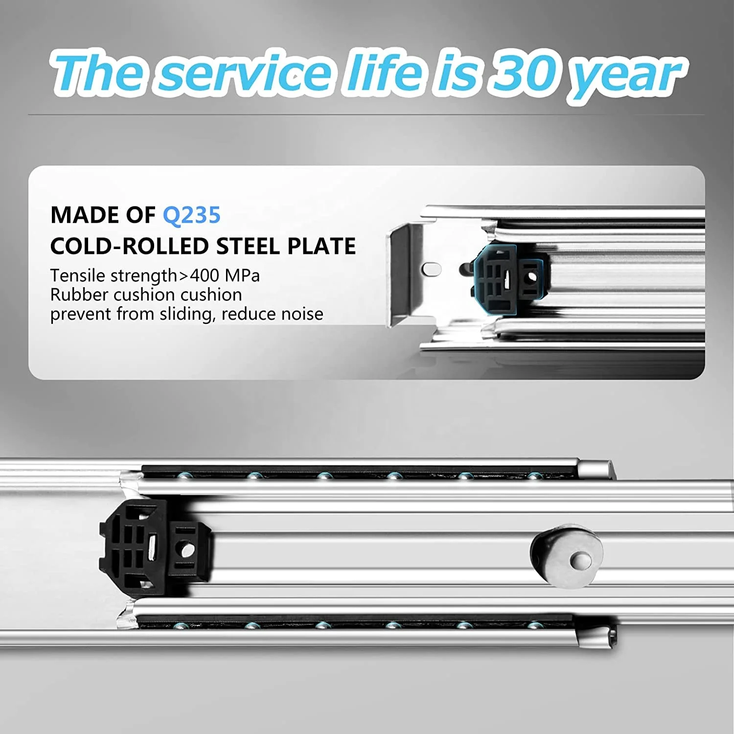 Sneida 800mm Locking Drawer Draw Slides Rails Glides Outdoor Camping Rv