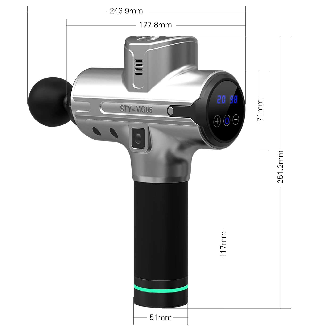 Handheld Massage Gun 20 Speed Electric Deep Muscle Vibration Massage