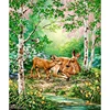 DIY 5D Diamond Painting, Diamond Embroidery Cross Stitch Kit Forest deer 5D Diamond Rhinestone Painting Crystals Cross