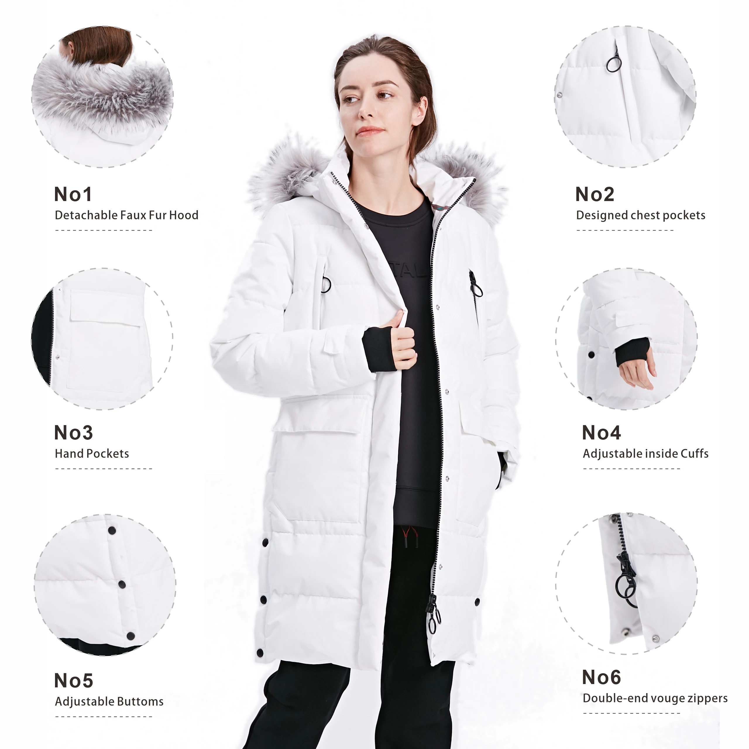 Plus Size Long Parka Jacket