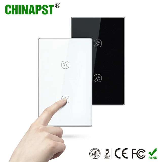 2020 Factory Price Zigbee 2CH US Smart Touch Switch for Home Lamps PST-ZW-U1 - ANKUX.COM