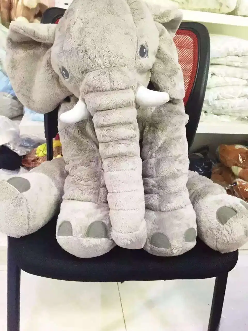 OEM soft cute pacify baby sleep doll Animal Pillow blanket Stuffed toys elephant plush toy
