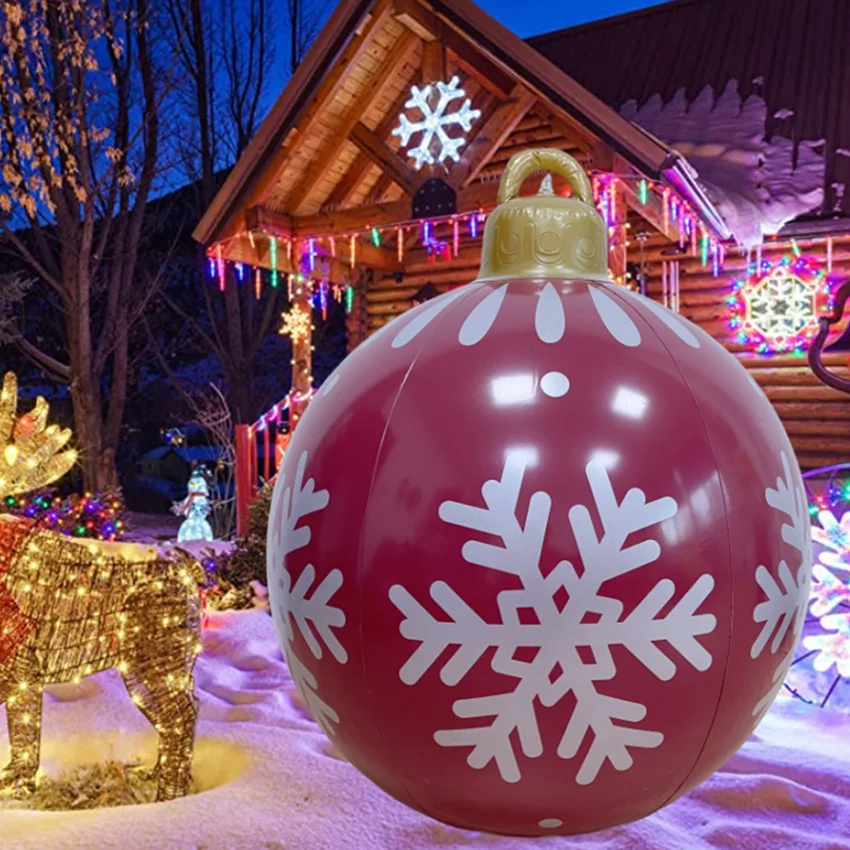 Inflatable Blow Up Christmas Ball Christmas Decorations Outdoor Festive ...