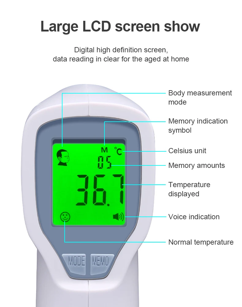Cofoe Home Use Non Contact Mini Small Medical Infrared Baby Thermameter Gun Fever Infrarojo Thermometer