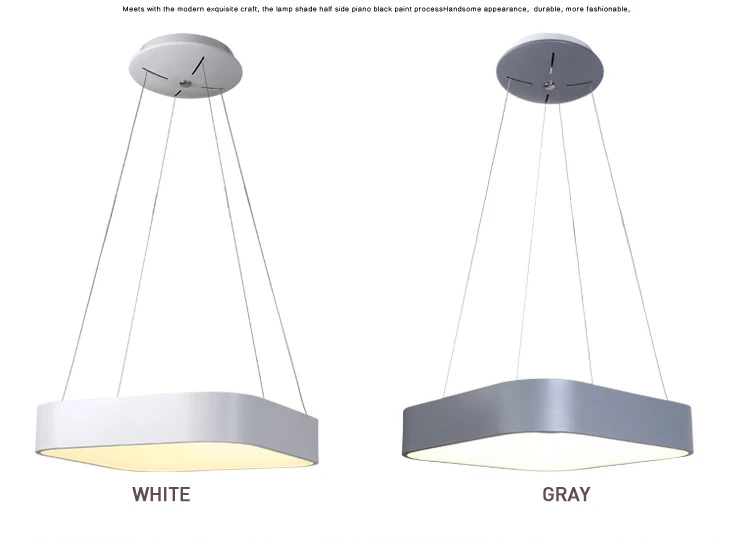 Restaurant  pendant  lighting chandelier acrylic chandelier  black/grey/white simple Square  nordic pendant light