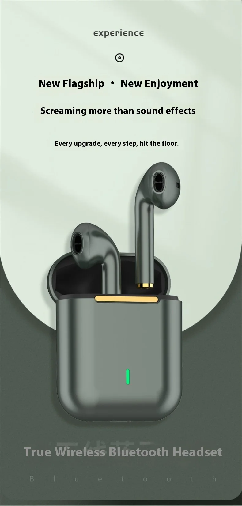 J18 TWS In-Ear Stereo Sports Earphones New Hot Item Wireless for Bluetooth Noise Cancelling LED Digital Display Private Mold JL